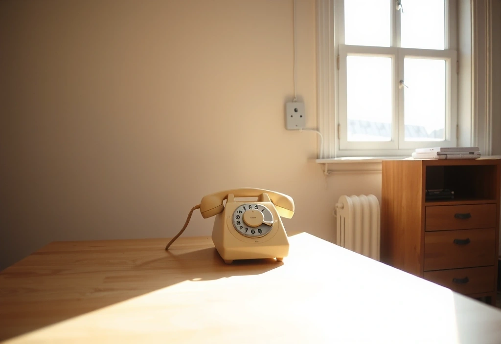 Vintage telephone representing communication and contact options